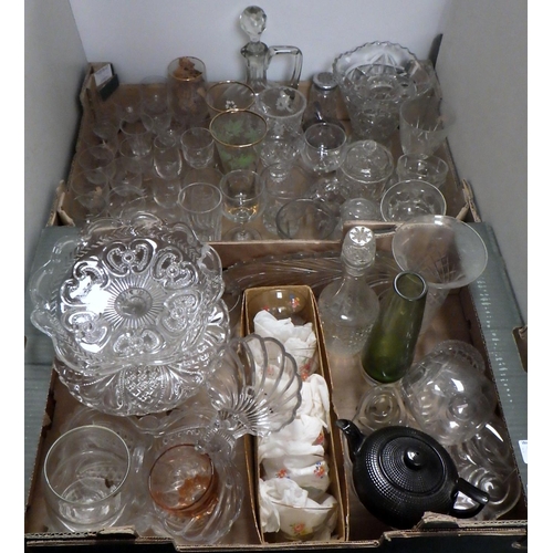 116 - Two boxes of glass ware