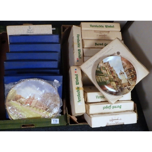 119 - A qty of collectable cabinet plates to inc Vohenstrauss, & Royal Doulton