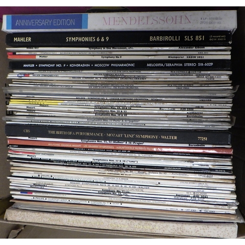 130 - Two boxes of misc Classical interest LPs (2