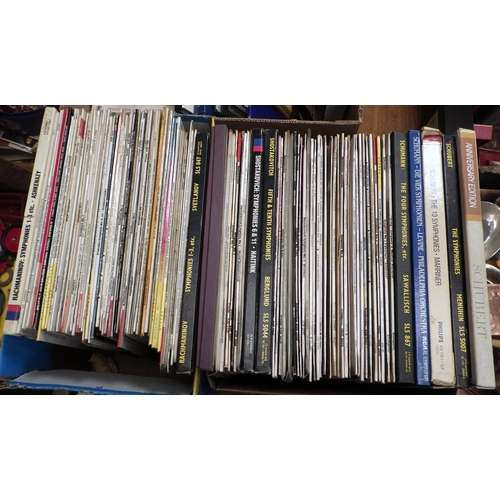 144 - Two boxes of misc Classical interest LPs (2