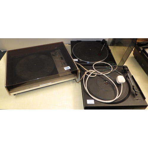 156 - A Goldring G101 turn table together with a Fisher turntable and another together with a qty of stylu... 