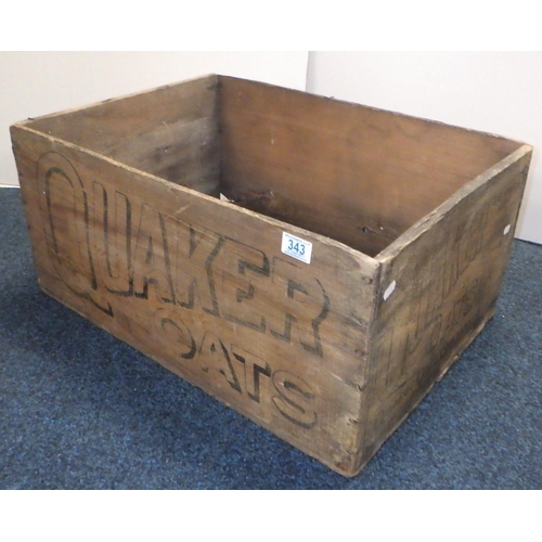 343 - A large vintage Quaker Oats crate