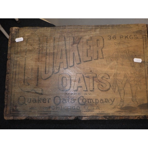 343 - A large vintage Quaker Oats crate