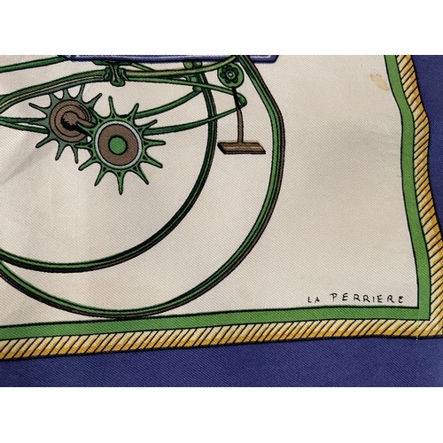 90 - A Hermes scarf – “Les Voitures a Transformation”. Designed by Françoise de la Perrière and first iss... 