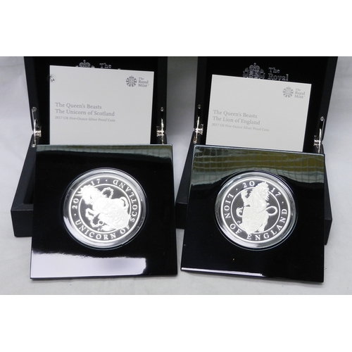 141 - Royal Mint Silver Collectors' Coins: two 2017 £10 coins being 