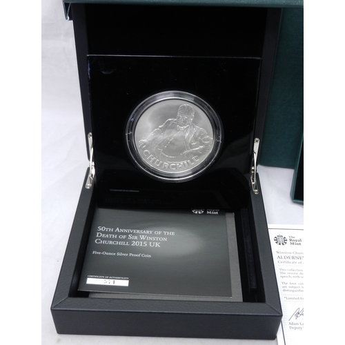 142 - Royal Mint Collectors' Coins: 2015 £10 silver proof 