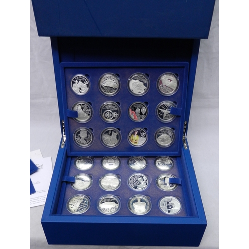 143 - Royal Mint Silver Collector's Coins: a 2012 / 2013 collection of 24 coins 