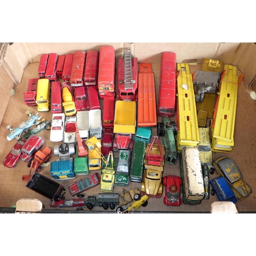19 - A qty of die-cast models incl buses and lorries, Dinky, Matchbox, Corgi etc.  Most a/f (2)