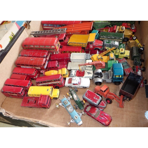 19 - A qty of die-cast models incl buses and lorries, Dinky, Matchbox, Corgi etc.  Most a/f (2)