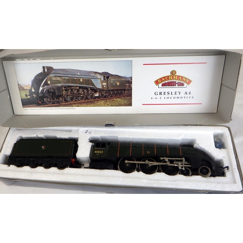 2 - Three Bachmann model railway engines together with a Bogie Well Wagon (4)