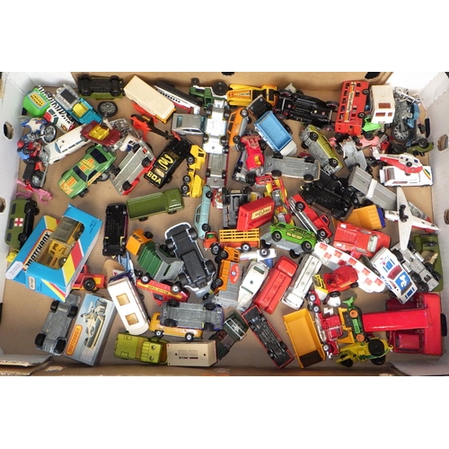 29 - A qty of die-cast models incl cars and lorries, Dinky, Matchbox, Corgi etc.  Most a/f (2)