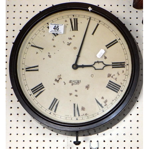 46 - A Smiths sunburst and large bakelite wall clocks (2)