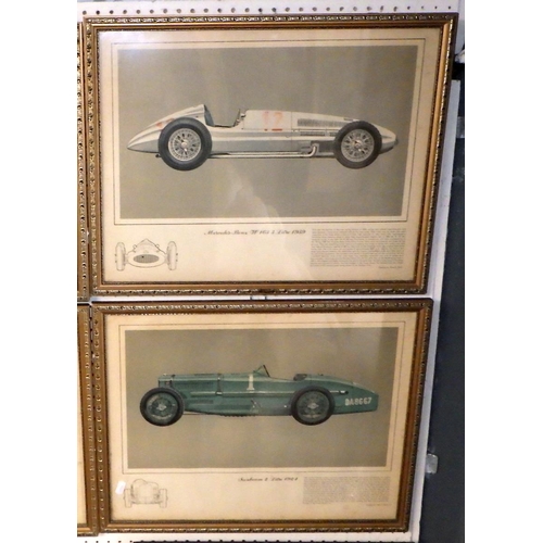 54 - A group of four auto A Muth drawing prints