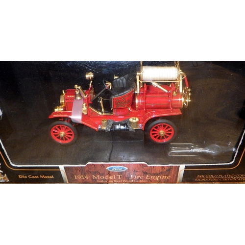 60 - Two Snap-on 40 Years boxed cars together with a model T Fire engine (3)