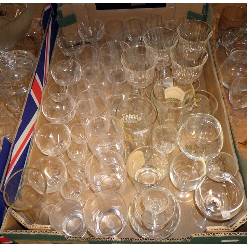 85 - A large qty of misc glass ware together with a group of prints