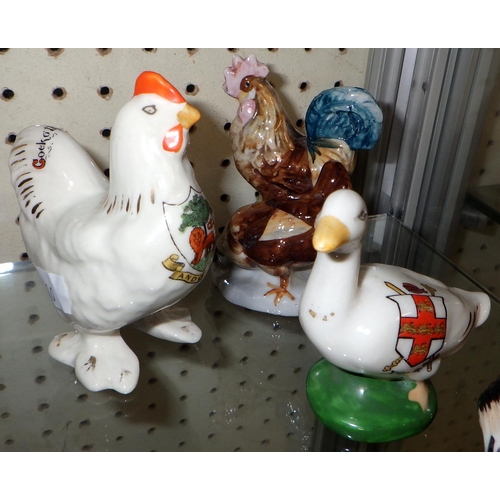 110 - A small group of various ceramic chickens & ducks