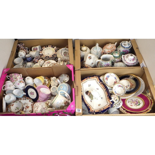 133 - A large qty of misc ceramics to inc tea pots, tea ware etc af (4)