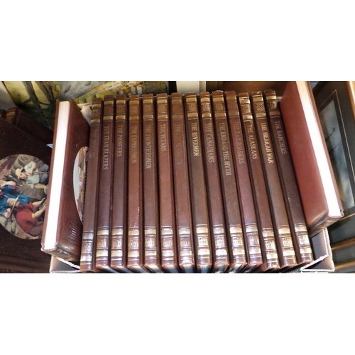 176 - A group of The Old West books together with misc prints, musical scores etc