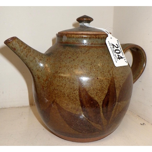 A David Lloyd Jones Art Pottery teapot, from the David Morris collection