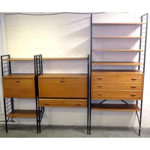 Three Ladderax shelving units