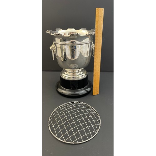 2 - A Silver wine cooler, engraved Wetherby Agricultural Society, Presented By The Birthday Club The Bes... 