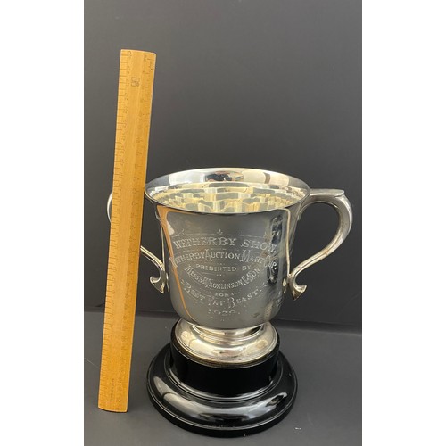 3 - A Silver loving cup,  engraved Wetherby Show Wetherby Auction Mart Presented By Messers Thomlinson &... 