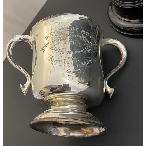 3 - A Silver loving cup,  engraved Wetherby Show Wetherby Auction Mart Presented By Messers Thomlinson &... 