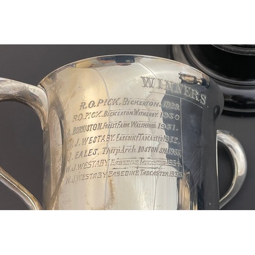 3 - A Silver loving cup,  engraved Wetherby Show Wetherby Auction Mart Presented By Messers Thomlinson &... 