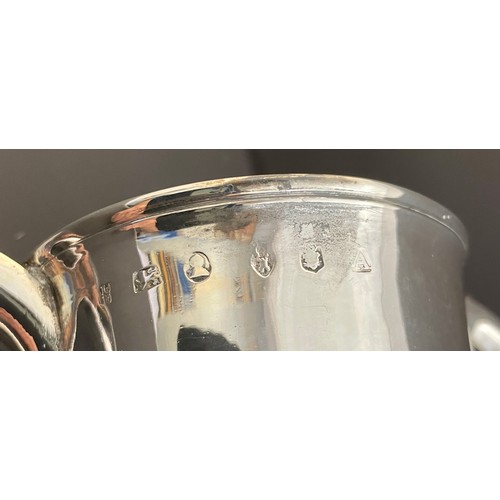 5 - A  Georgian silver loving cup by John Langlands I & John Robertson I, engraved. 475g 16cm tall