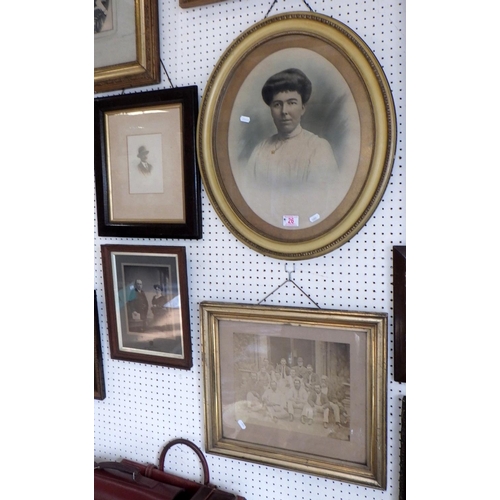 26 - A group of nine vintage portrait photographs etc (9)