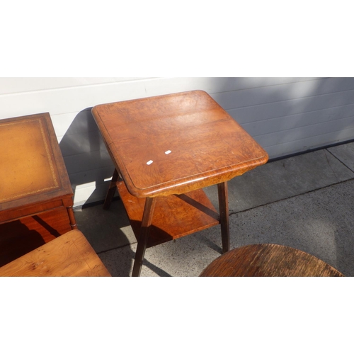 722 - A reproduction mahogany side table together with three further occasional tables af (4)