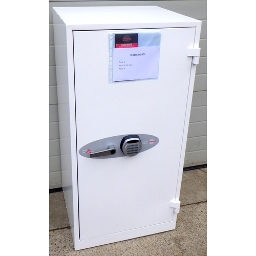 729 - A Phoenix safe with combination lock, 60cm wide x 53cm deep, 122cm tall external dimensions