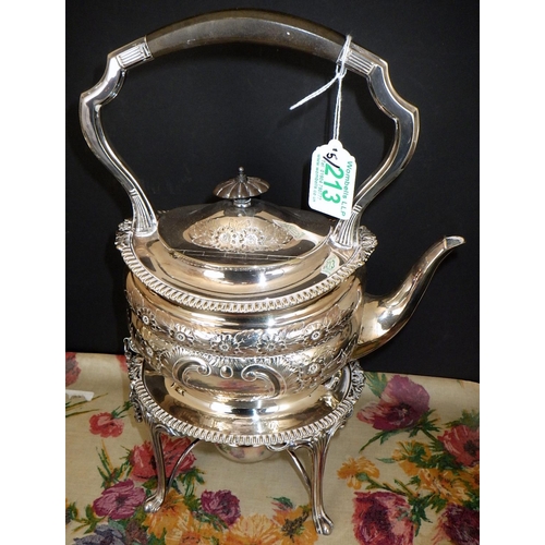 213 - An Elkington & Co five piece silver plated tea set