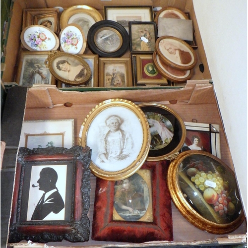 236 - Two boxes of miniature pictures (2)