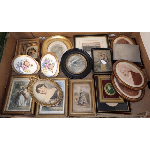 236 - Two boxes of miniature pictures (2)