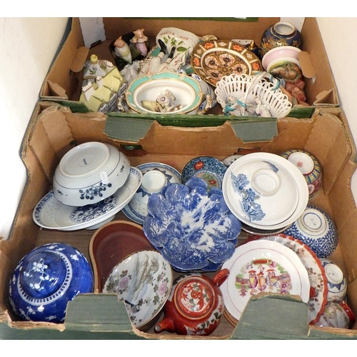 237 - Two boxes of misc ceramics to include Oriental etc Af (2)