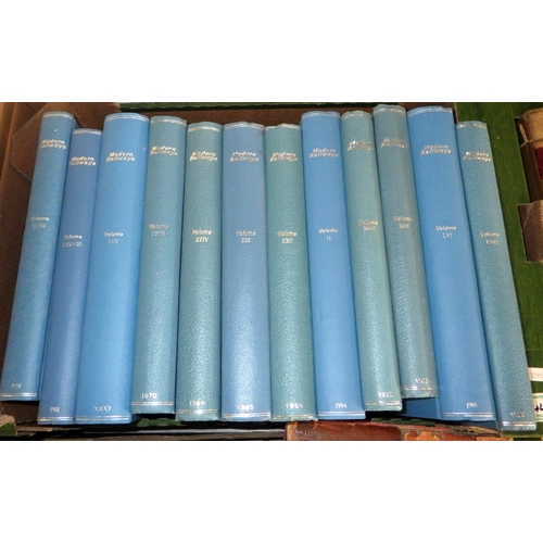 244 - A quantity of books relating to railways comprising volumes of 'Modern Railways' and Timken's direct... 