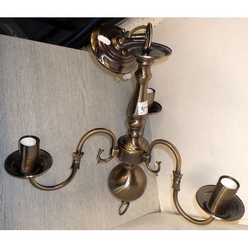 246 - A hanging light fitting together with jelly moulds, napkin rings, butter set etc (2)