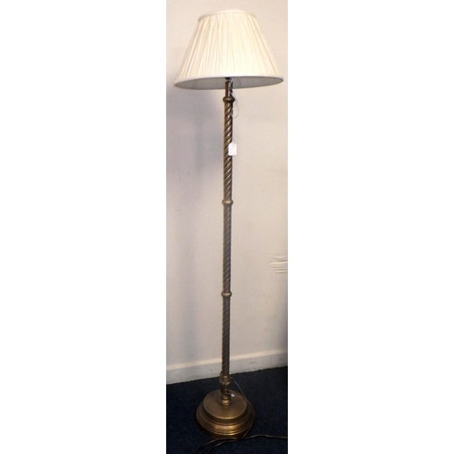 282 - A brass standard lamp together with a pair of brass table lamps and another (4)
All electricals sold... 