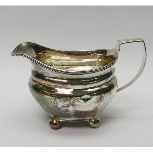 9 - A George III silver jug, James Barber and William Whitwell (mark being the pebbled background versio... 