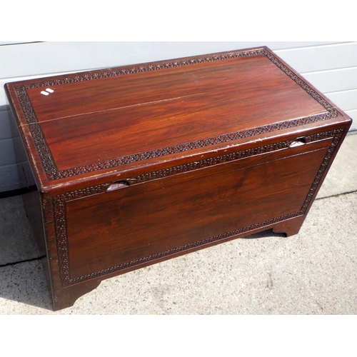 710 - A camphor wood blanket box AF splits