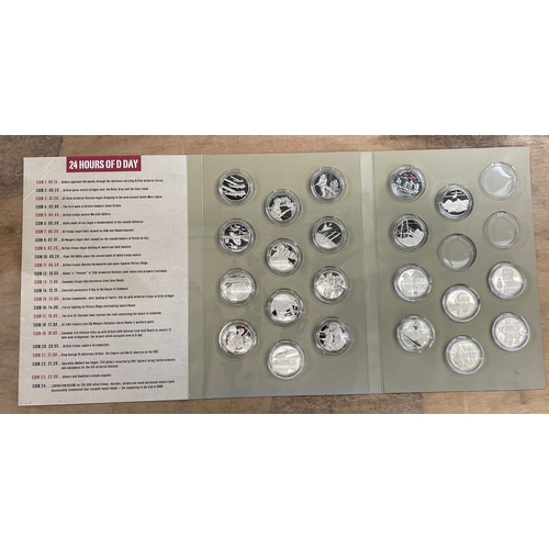 174 - Collectors Coins: A part full 24 Hour D Day collectors set