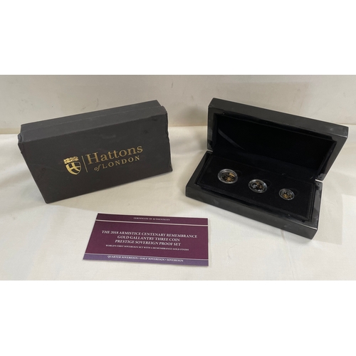 180 - Collectors Coins: A 2018 Sovereign Armistice proof boxed set