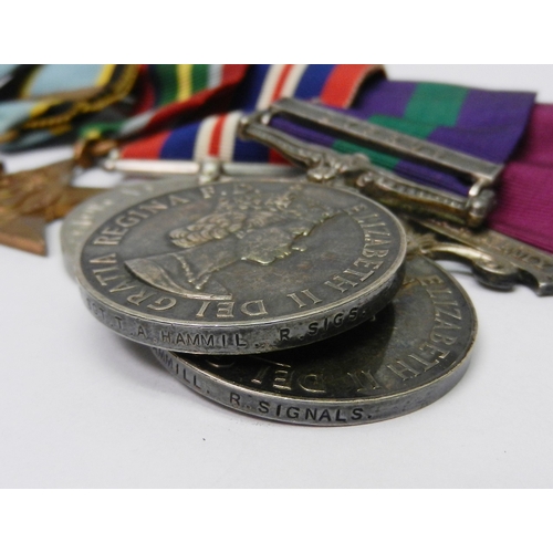 120 - An interesting and unusual group of six mounted WWII and later medals RAF Bomber Command later Royal... 