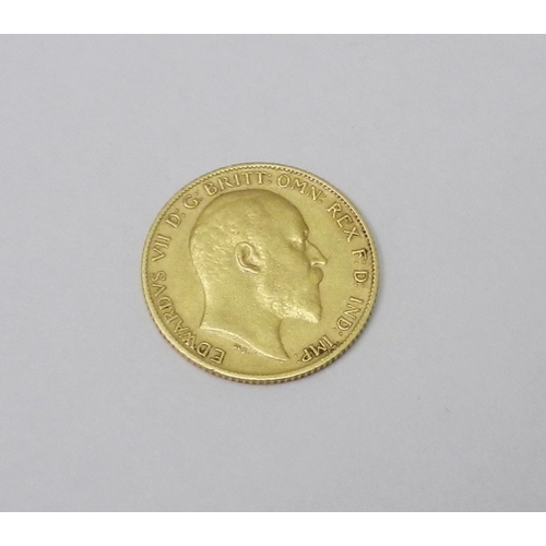 160 - An Edward VII 1905 half sovereign.  GOLD BULLION COINS - VAT EXEMPT