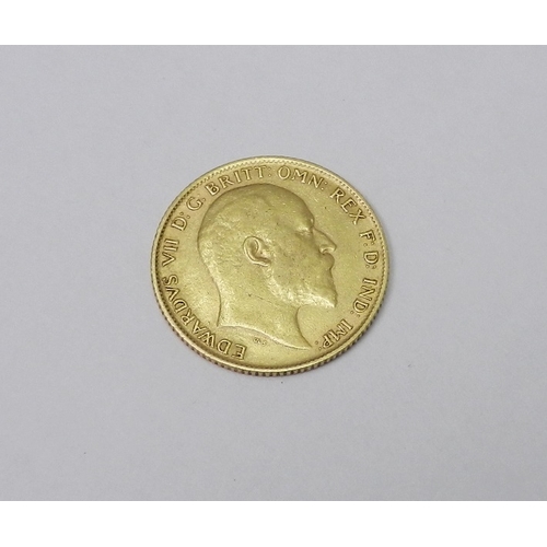 161 - An Edward VII 1907 half sovereign.  GOLD BULLION COINS - VAT EXEMPT