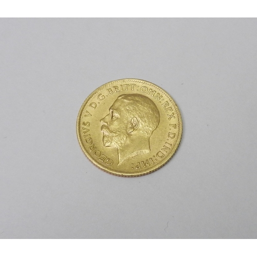 162 - A George V 1912 half sovereign.  GOLD BULLION COINS - VAT EXEMPT