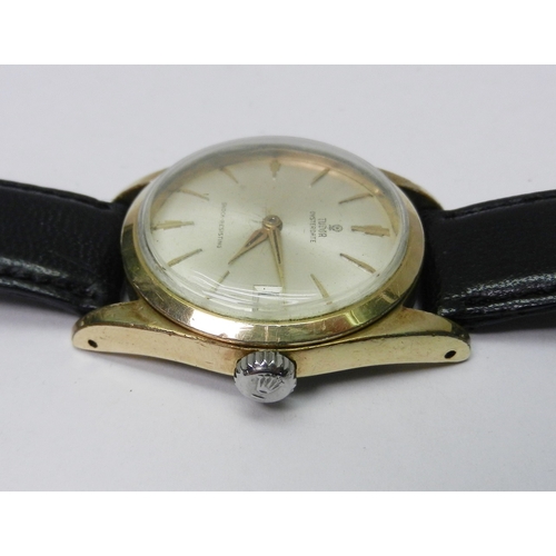 85 - A Tudor Rolex Oysterdate wristwatch comprising an ETA manual wind movement in a gold plated case hav... 