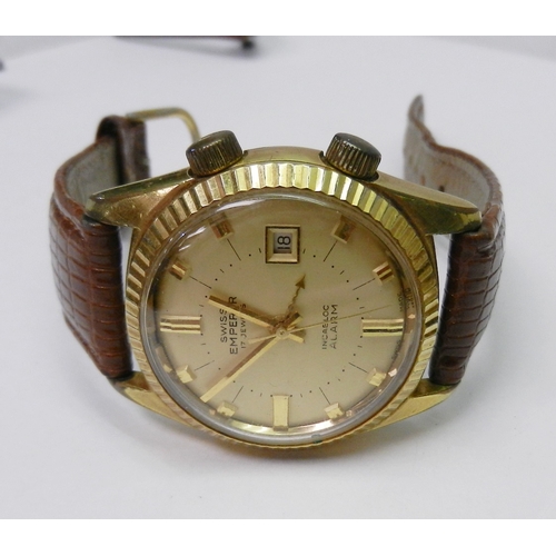 89 - A Smiths mid-sized wristwatch comprising an English made 15 jewel movement in a Denisteel case, 30mm... 