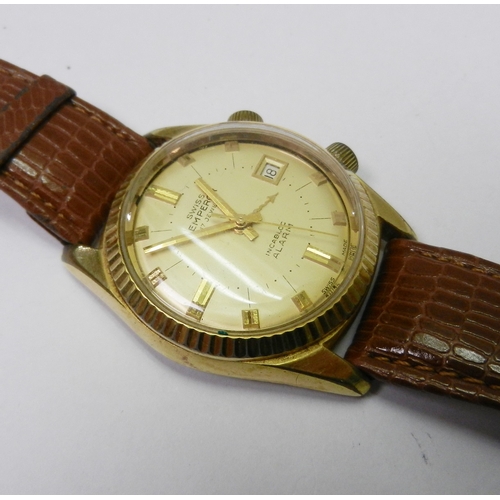 89 - A Smiths mid-sized wristwatch comprising an English made 15 jewel movement in a Denisteel case, 30mm... 